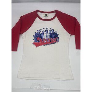 NSYNC Justin Timberlake - 2001 Baseball Jersey Tour Shirt Junior Woman M Vintage